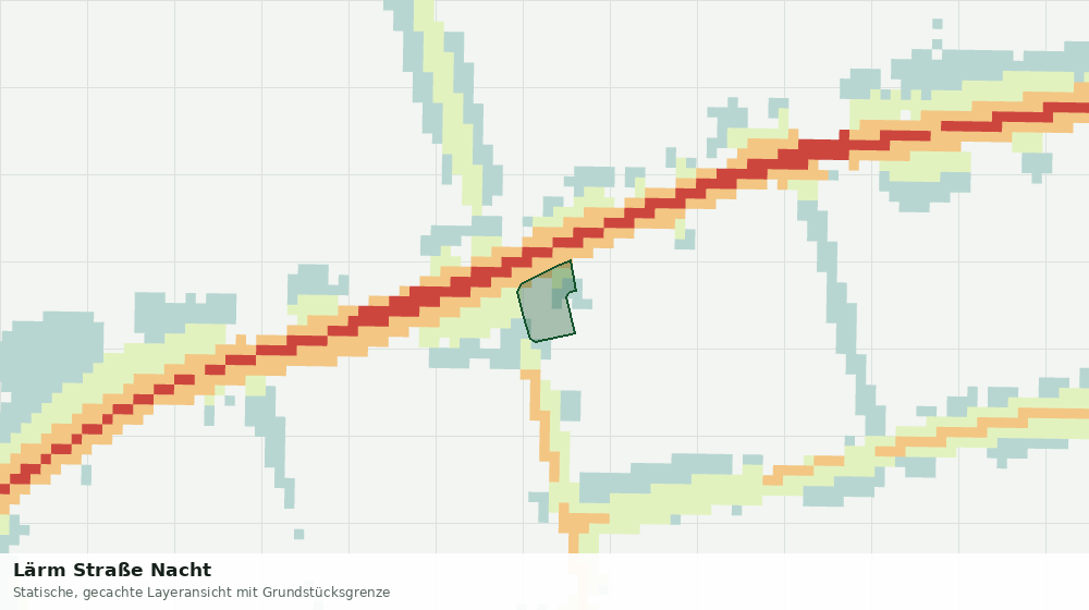 Statische Kartenansicht: Lärm Straße Nacht