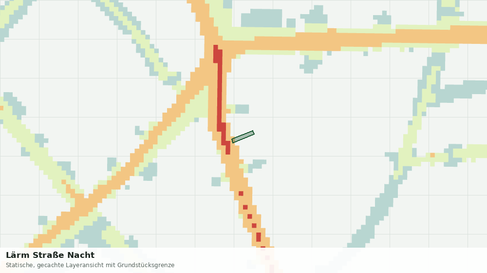 Statische Kartenansicht: Lärm Straße Nacht
