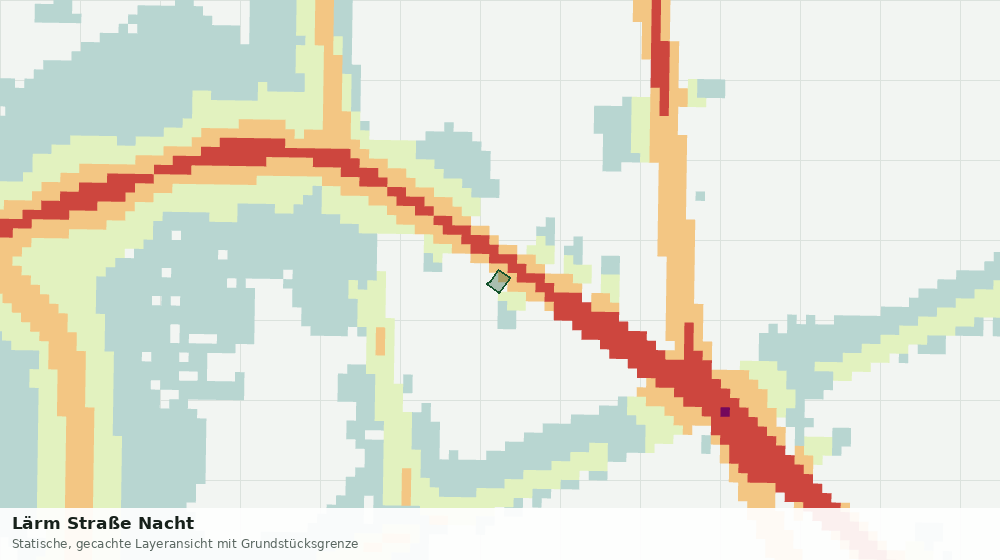 Statische Kartenansicht: Lärm Straße Nacht