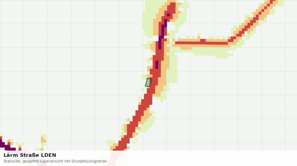 Statische Kartenansicht: Lärm Straße LDEN