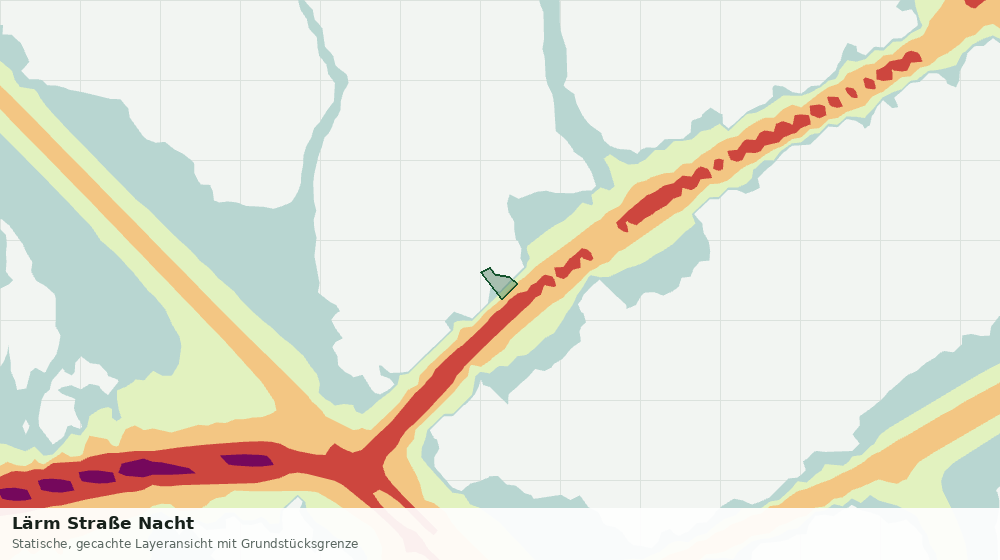 Statische Kartenansicht: Lärm Straße Nacht