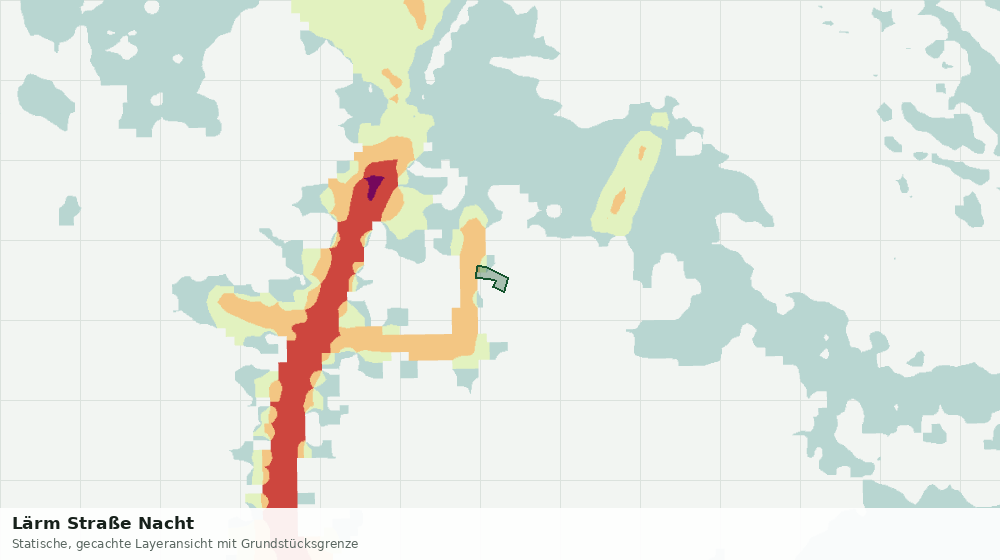 Statische Kartenansicht: Lärm Straße Nacht