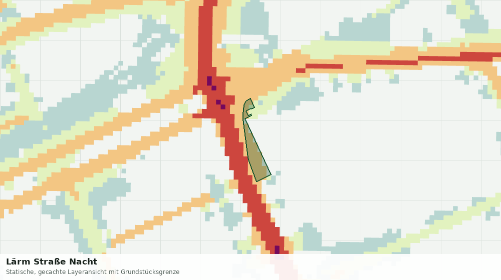 Statische Kartenansicht: Lärm Straße Nacht