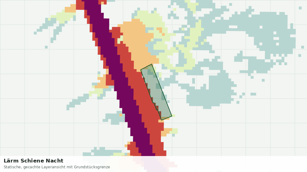 Statische Kartenansicht: Lärm Schiene Nacht