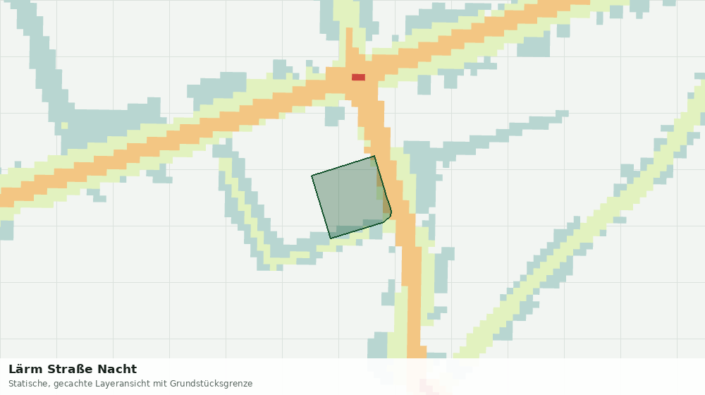 Statische Kartenansicht: Lärm Straße Nacht