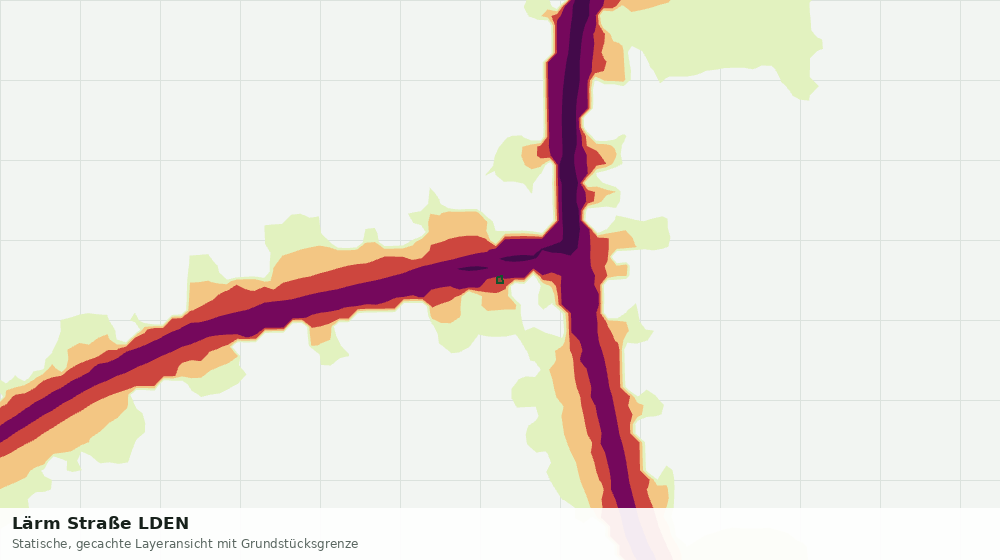 Statische Kartenansicht: Lärm Straße LDEN