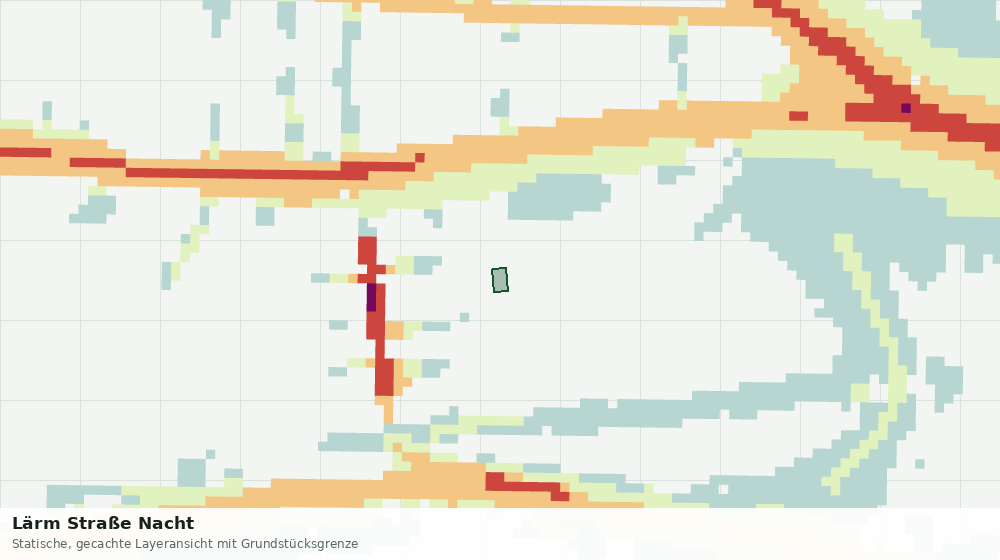 Statische Kartenansicht: Lärm Straße Nacht