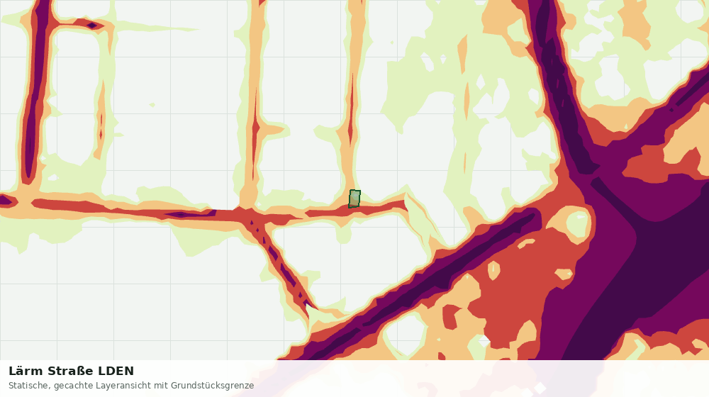 Statische Kartenansicht: Lärm Straße LDEN