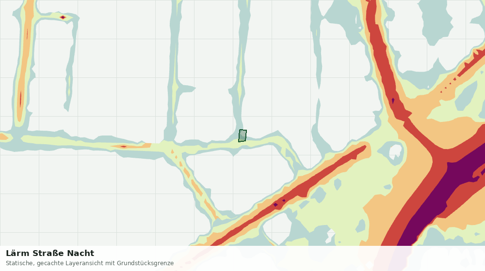Statische Kartenansicht: Lärm Straße Nacht