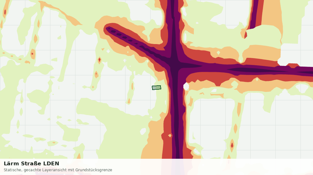 Statische Kartenansicht: Lärm Straße LDEN