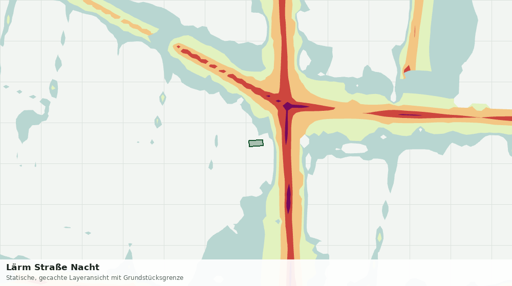 Statische Kartenansicht: Lärm Straße Nacht