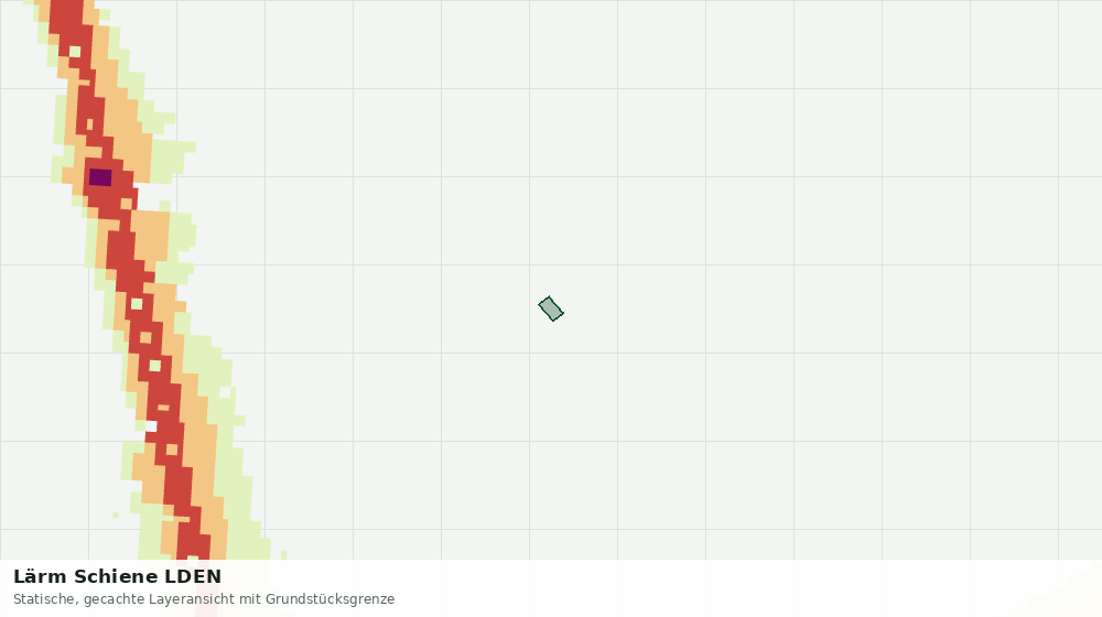 Statische Kartenansicht: Lärm Schiene LDEN
