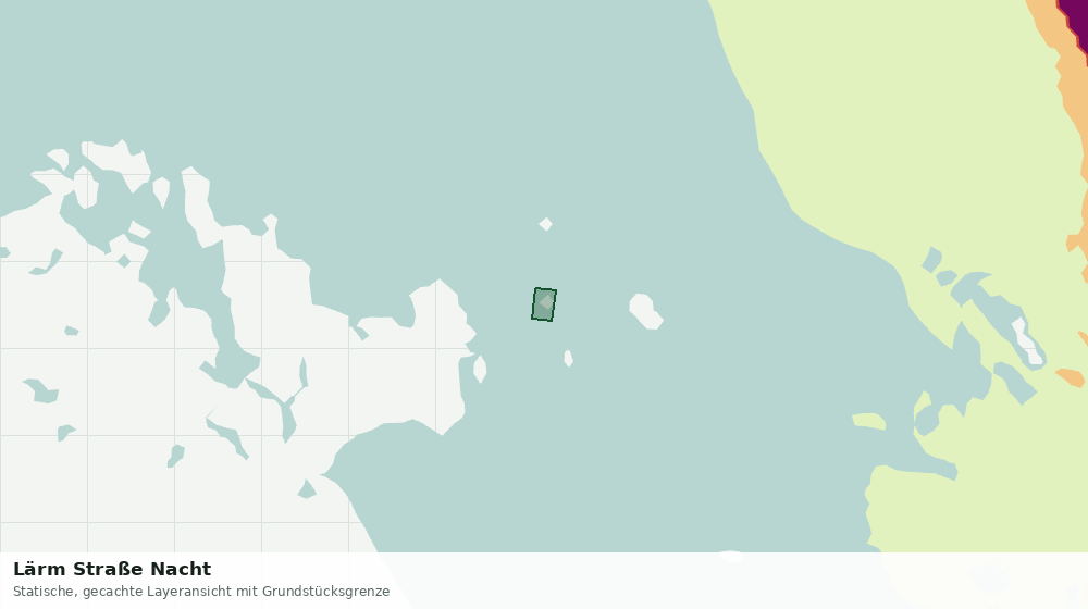 Statische Kartenansicht: Lärm Straße Nacht