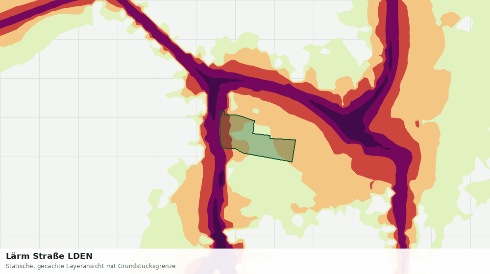 Statische Kartenansicht: Lärm Straße LDEN