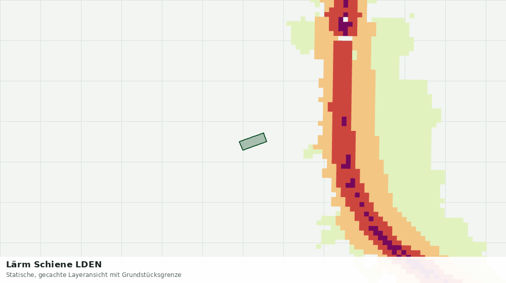Statische Kartenansicht: Lärm Schiene LDEN