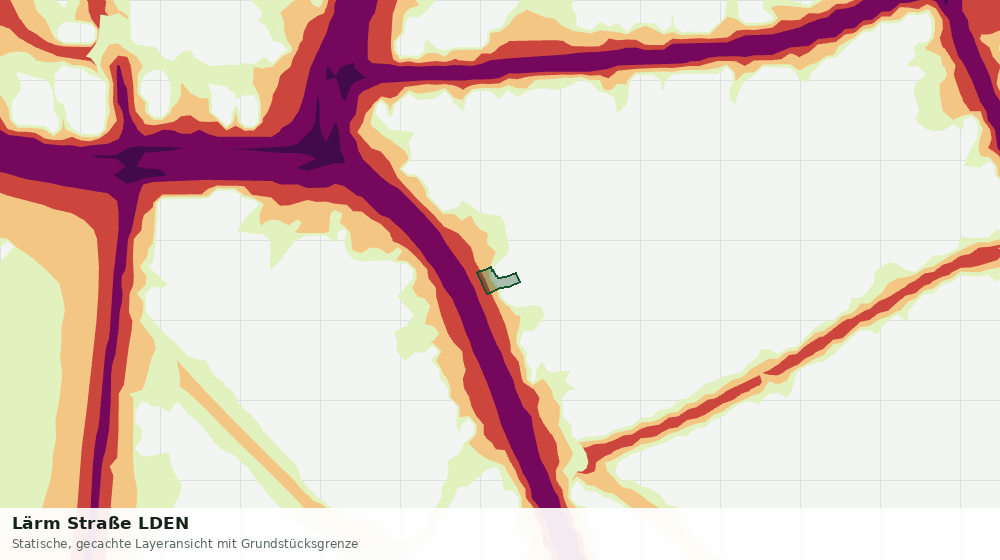Statische Kartenansicht: Lärm Straße LDEN