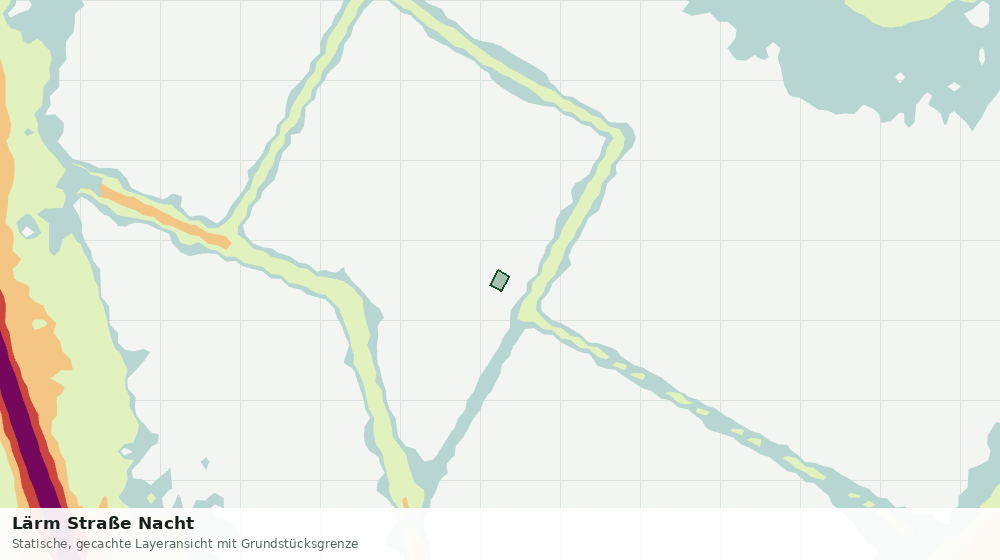 Statische Kartenansicht: Lärm Straße Nacht