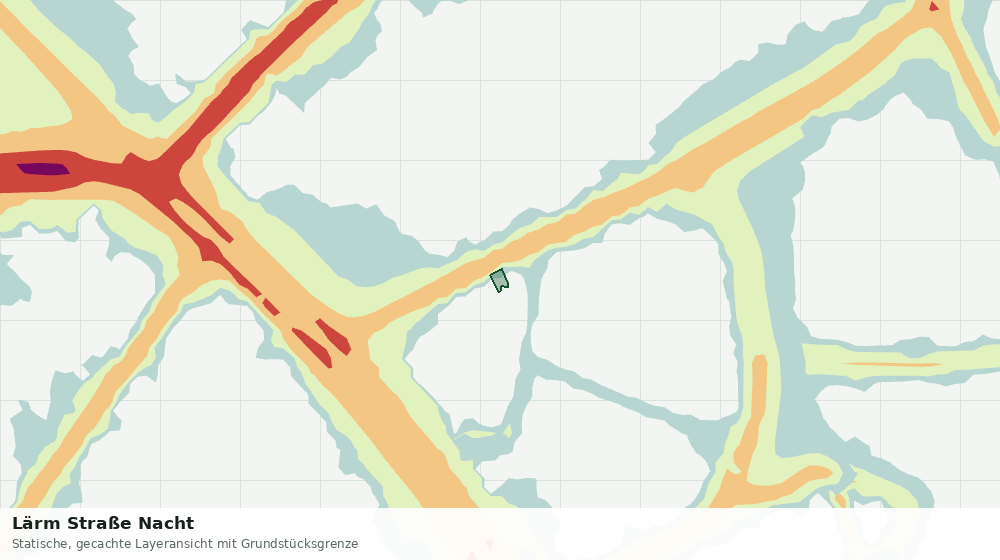 Statische Kartenansicht: Lärm Straße Nacht