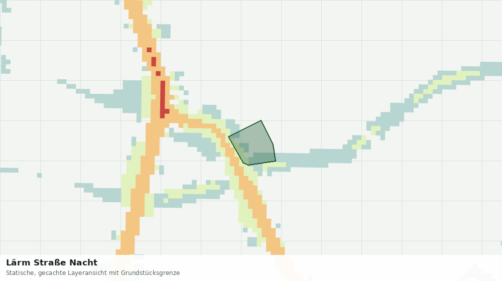 Statische Kartenansicht: Lärm Straße Nacht