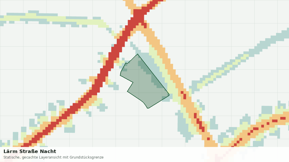 Statische Kartenansicht: Lärm Straße Nacht