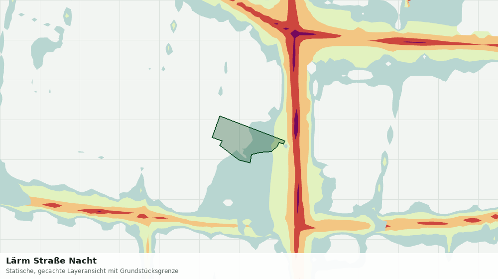 Statische Kartenansicht: Lärm Straße Nacht