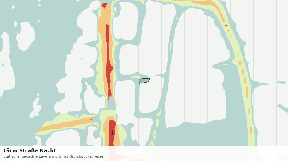 Statische Kartenansicht: Lärm Straße Nacht