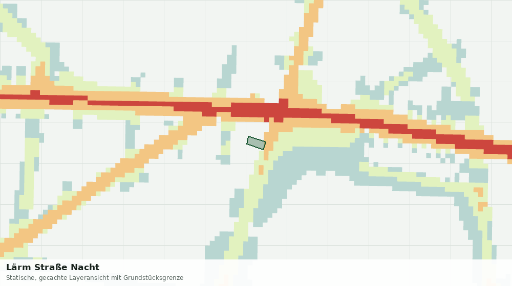 Statische Kartenansicht: Lärm Straße Nacht