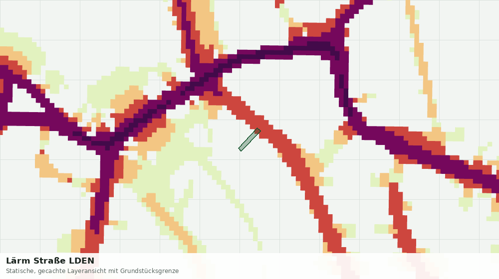 Statische Kartenansicht: Lärm Straße LDEN