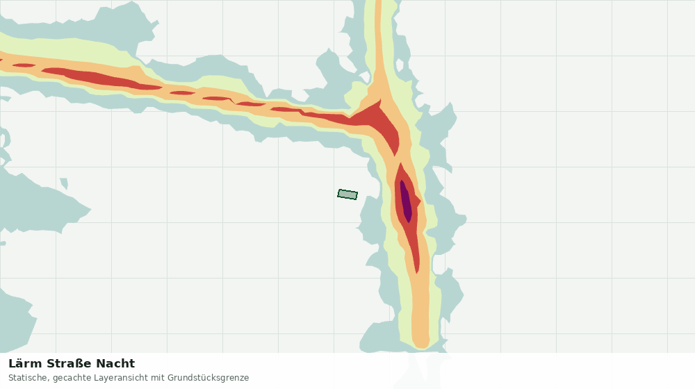Statische Kartenansicht: Lärm Straße Nacht