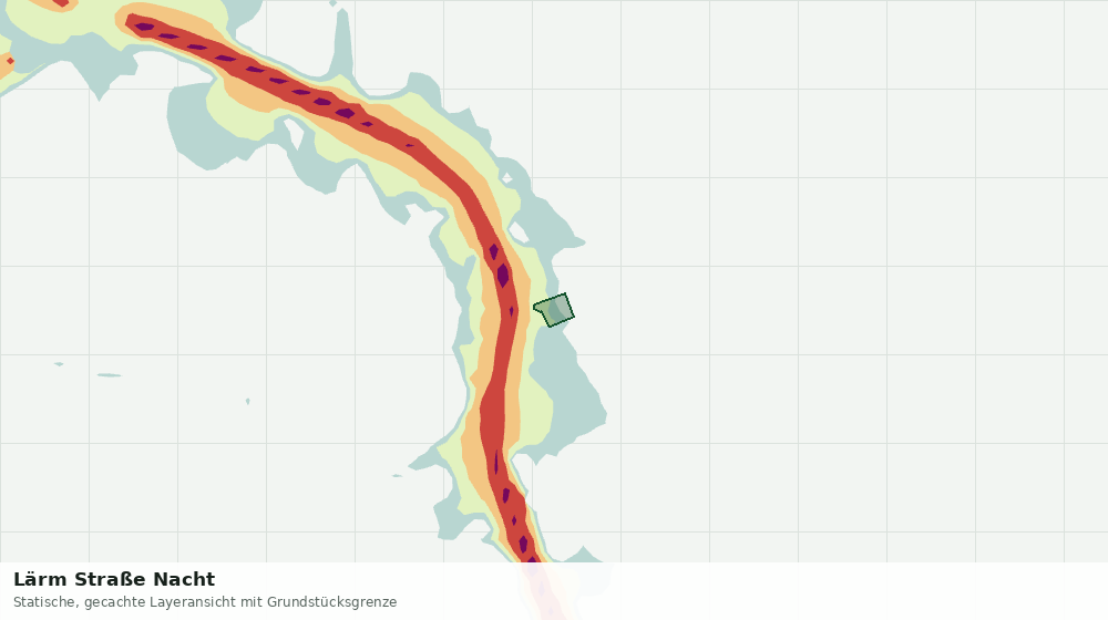 Statische Kartenansicht: Lärm Straße Nacht