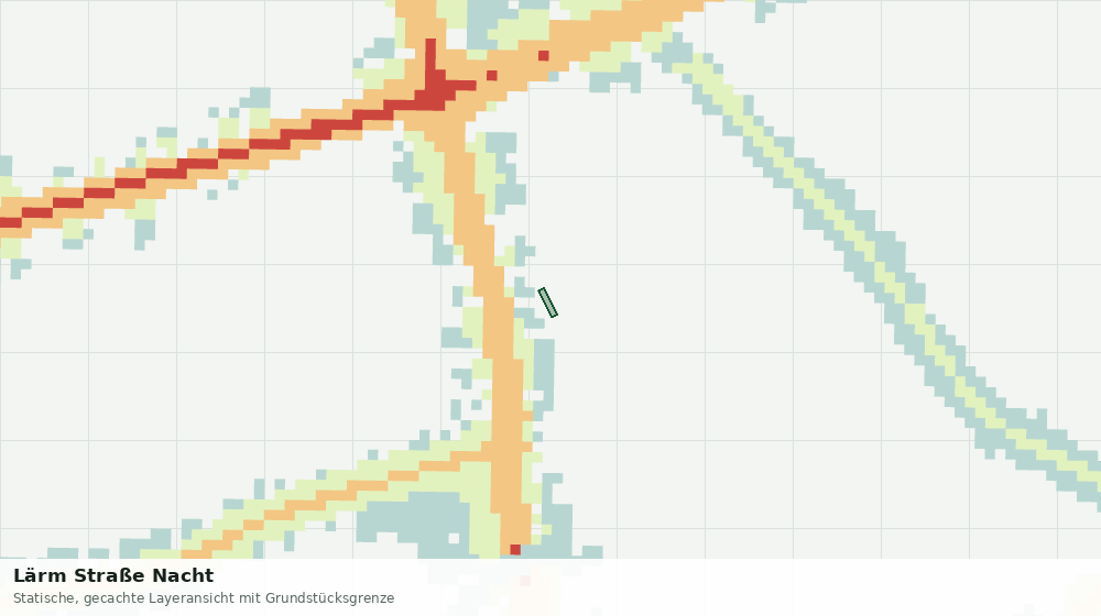 Statische Kartenansicht: Lärm Straße Nacht