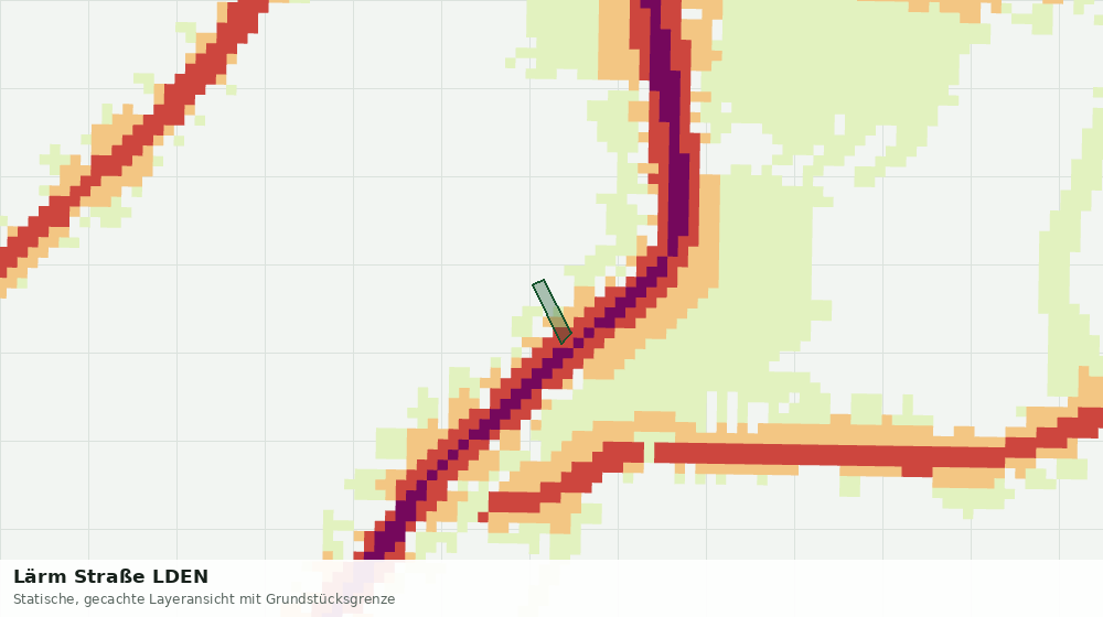 Statische Kartenansicht: Lärm Straße LDEN