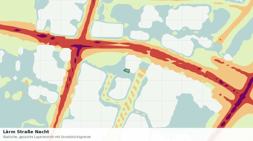 Statische Kartenansicht: Lärm Straße Nacht