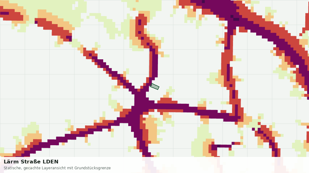Statische Kartenansicht: Lärm Straße LDEN