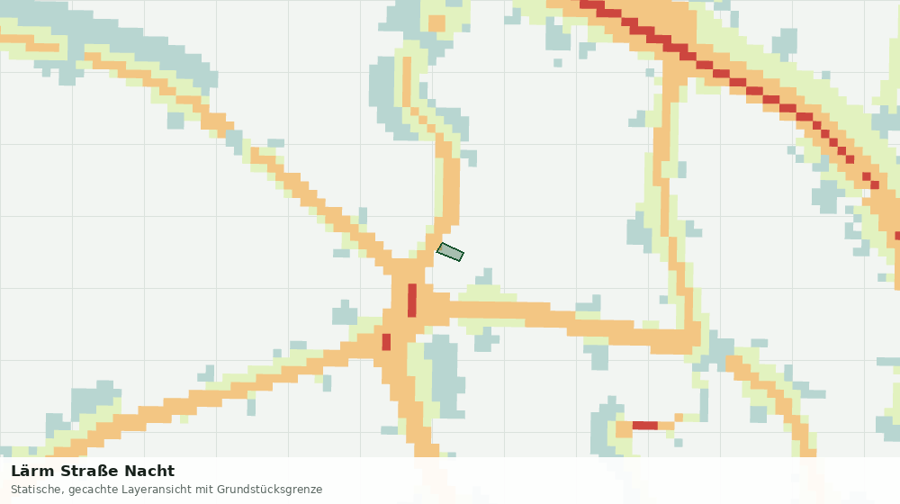 Statische Kartenansicht: Lärm Straße Nacht
