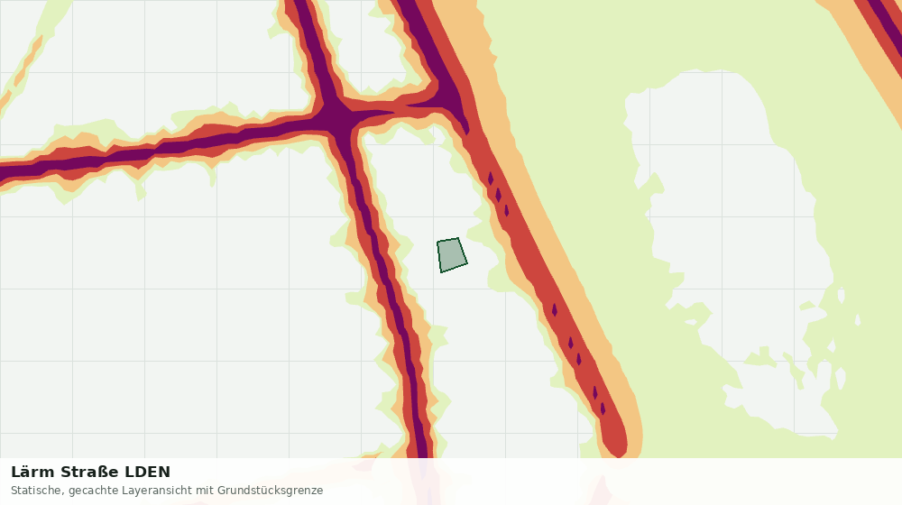 Statische Kartenansicht: Lärm Straße LDEN