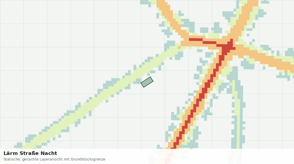 Statische Kartenansicht: Lärm Straße Nacht