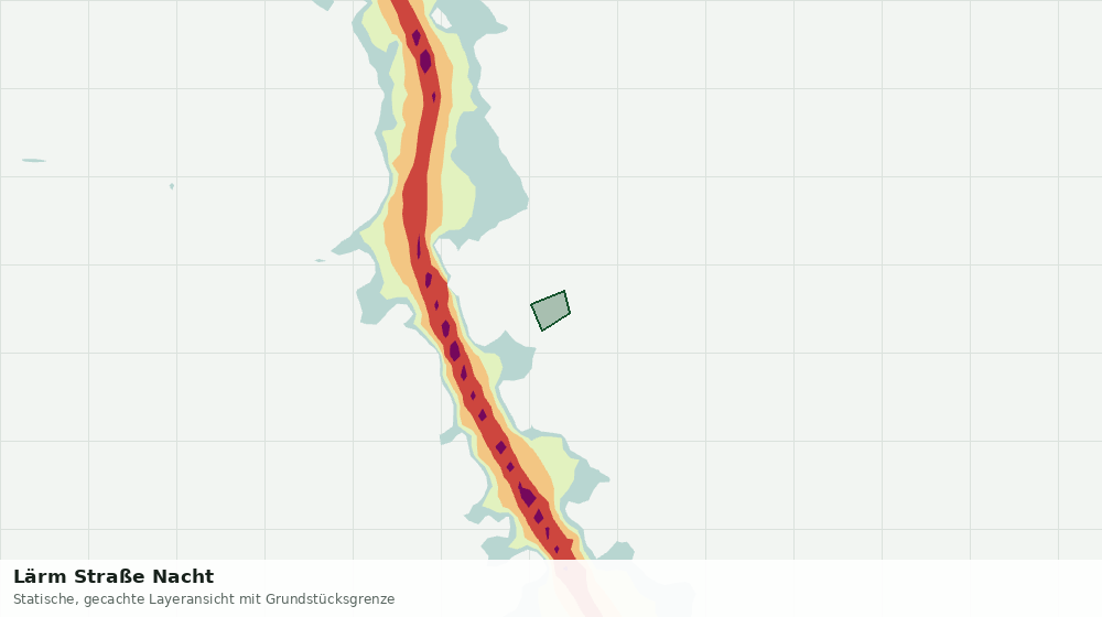 Statische Kartenansicht: Lärm Straße Nacht