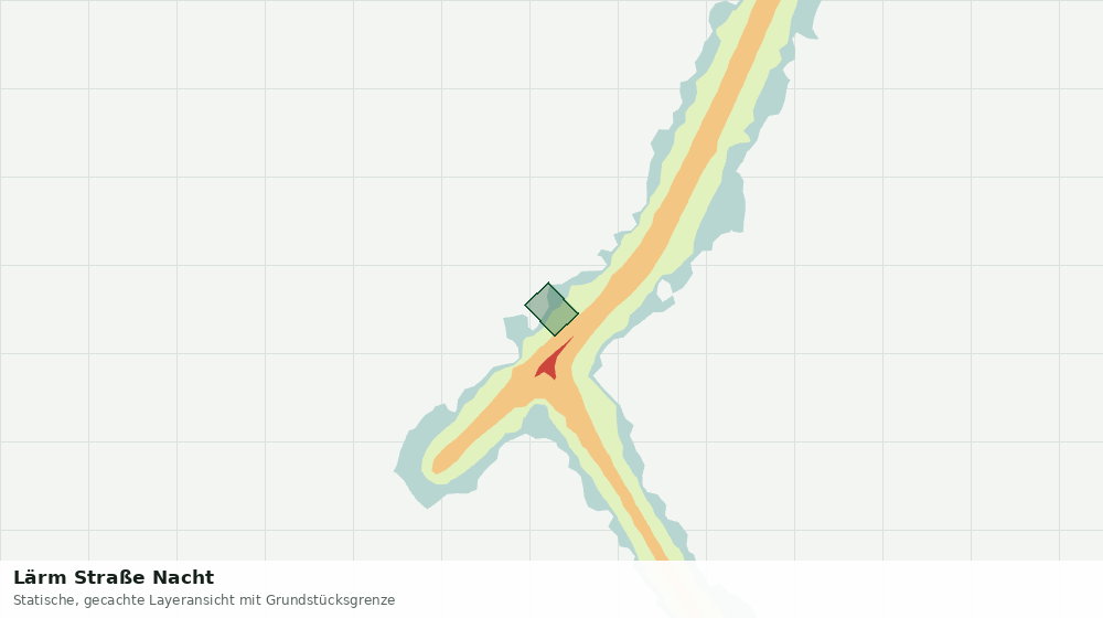 Statische Kartenansicht: Lärm Straße Nacht