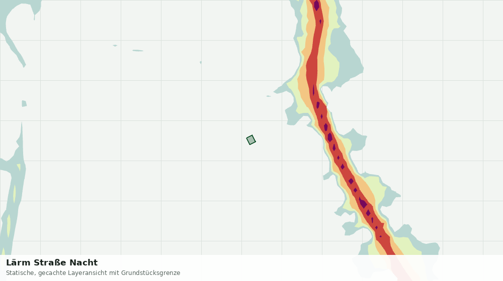 Statische Kartenansicht: Lärm Straße Nacht
