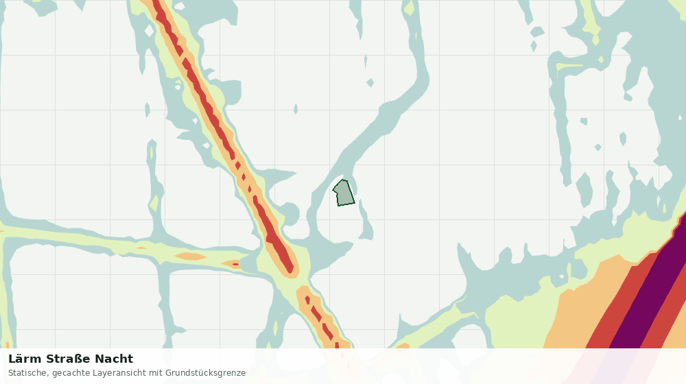 Statische Kartenansicht: Lärm Straße Nacht