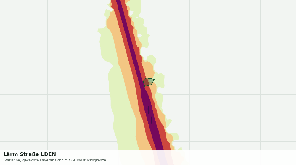 Statische Kartenansicht: Lärm Straße LDEN
