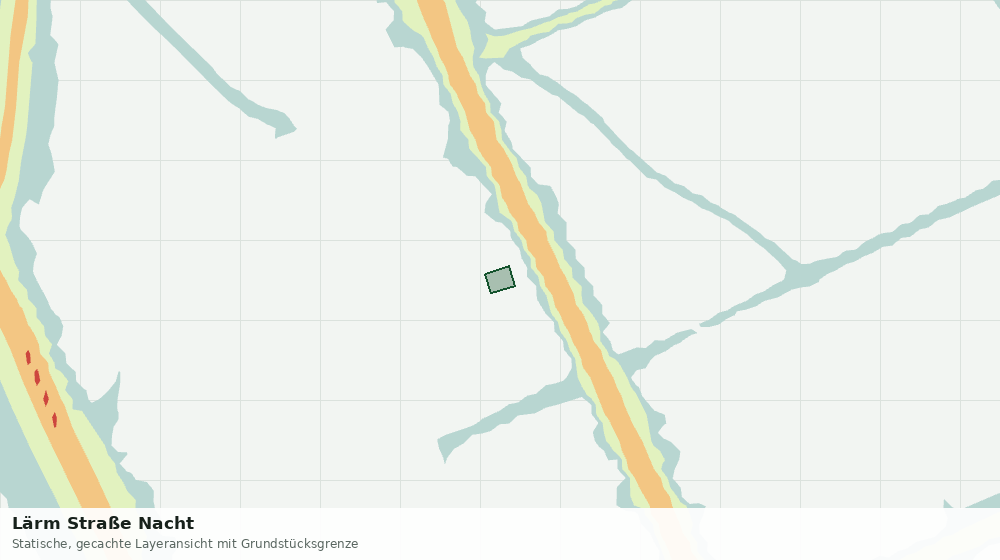 Statische Kartenansicht: Lärm Straße Nacht