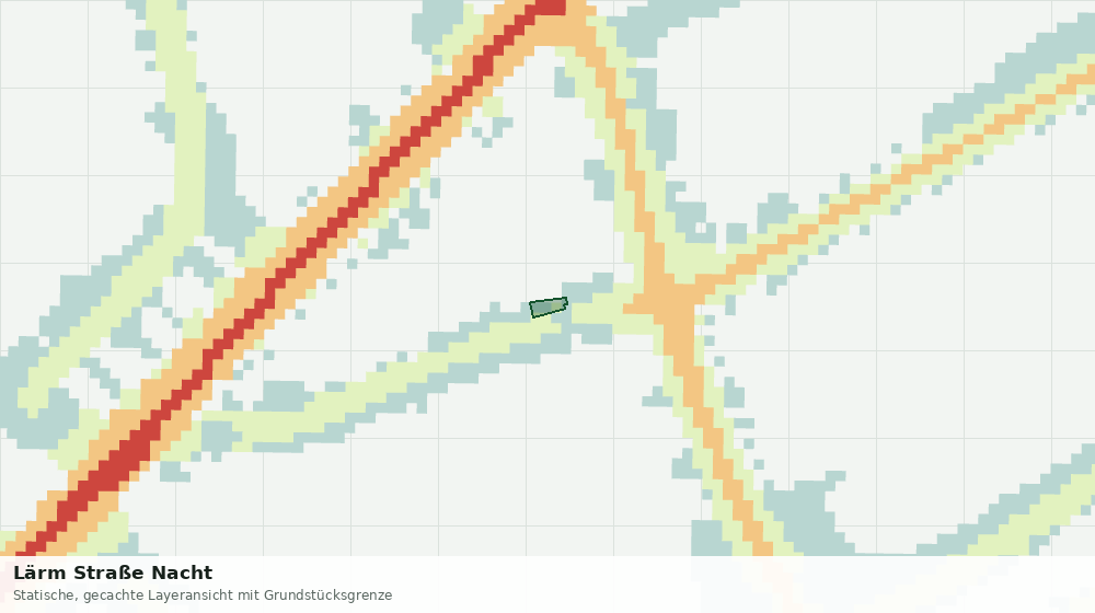 Statische Kartenansicht: Lärm Straße Nacht
