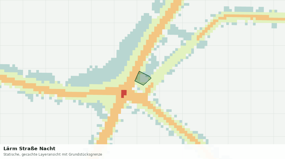 Statische Kartenansicht: Lärm Straße Nacht