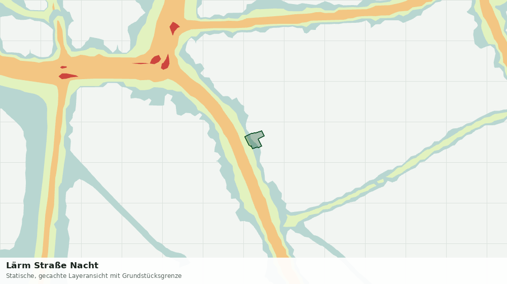 Statische Kartenansicht: Lärm Straße Nacht