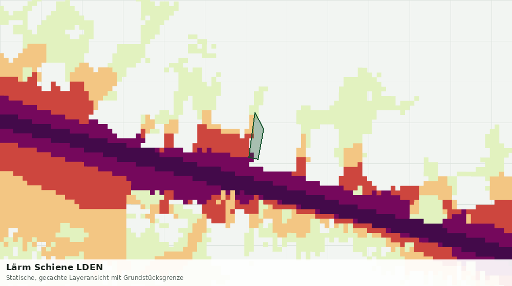 Statische Kartenansicht: Lärm Schiene LDEN