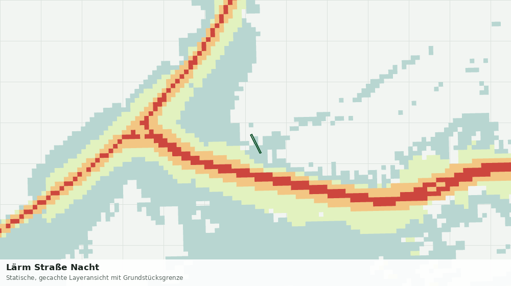 Statische Kartenansicht: Lärm Straße Nacht