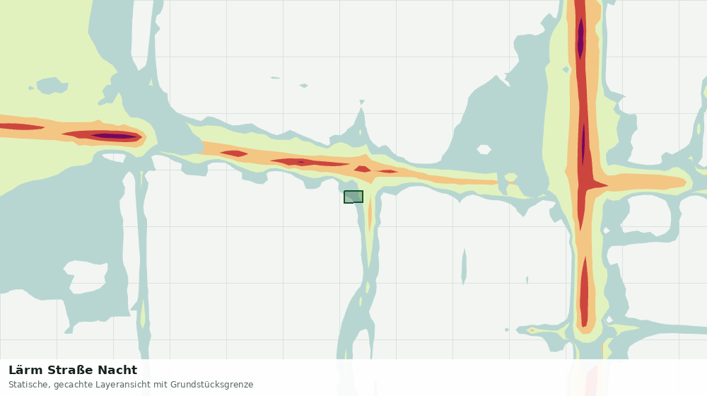 Statische Kartenansicht: Lärm Straße Nacht