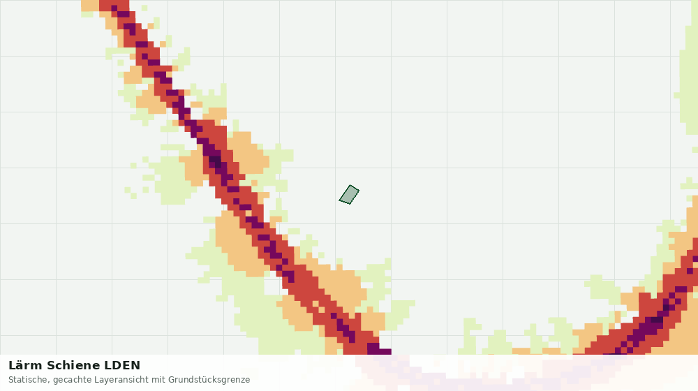 Statische Kartenansicht: Lärm Schiene LDEN